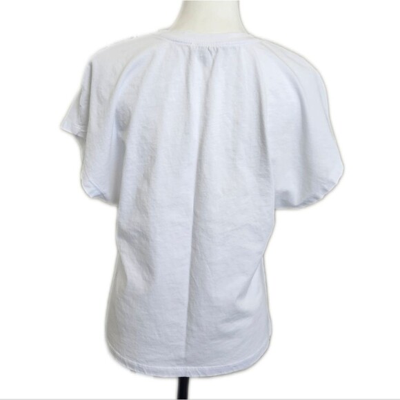 5/$55 Zara Women's Short Sleeve Flower Eyelet Embroidery Cut-Out Shirt, M - Picture 3 of 7